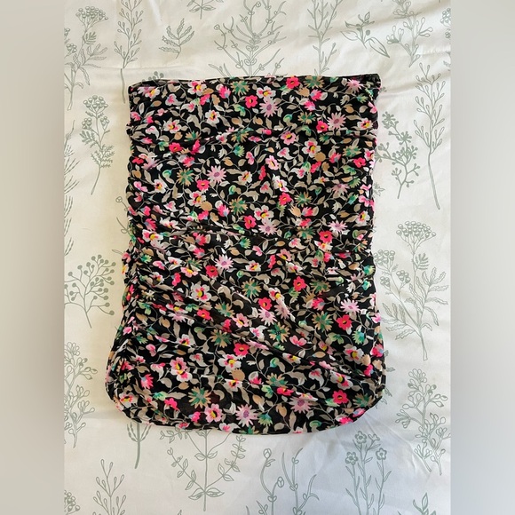 AFRM Los Angeles Desani Ruched Skirt in Noir Ditsy, size L, NWOT! Love Island - Picture 1 of 7
